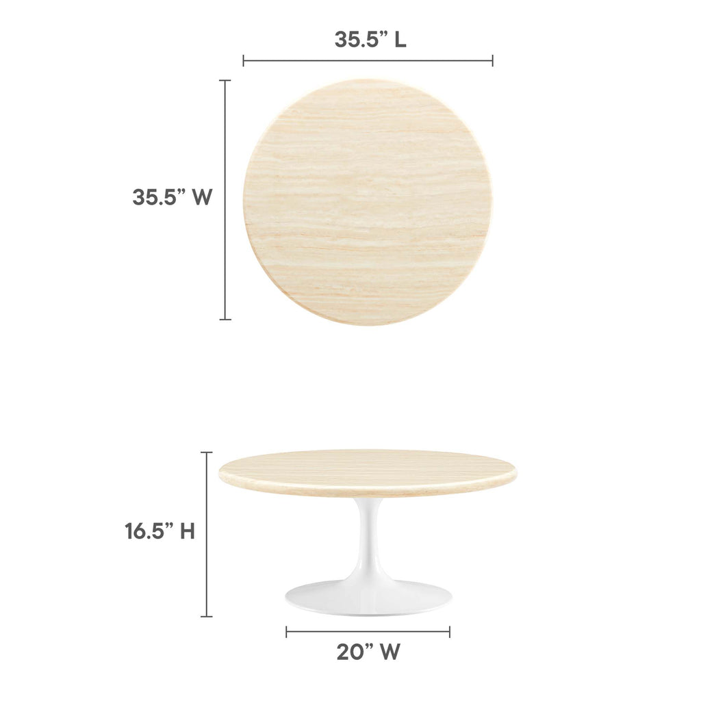 White Travertine / 36"