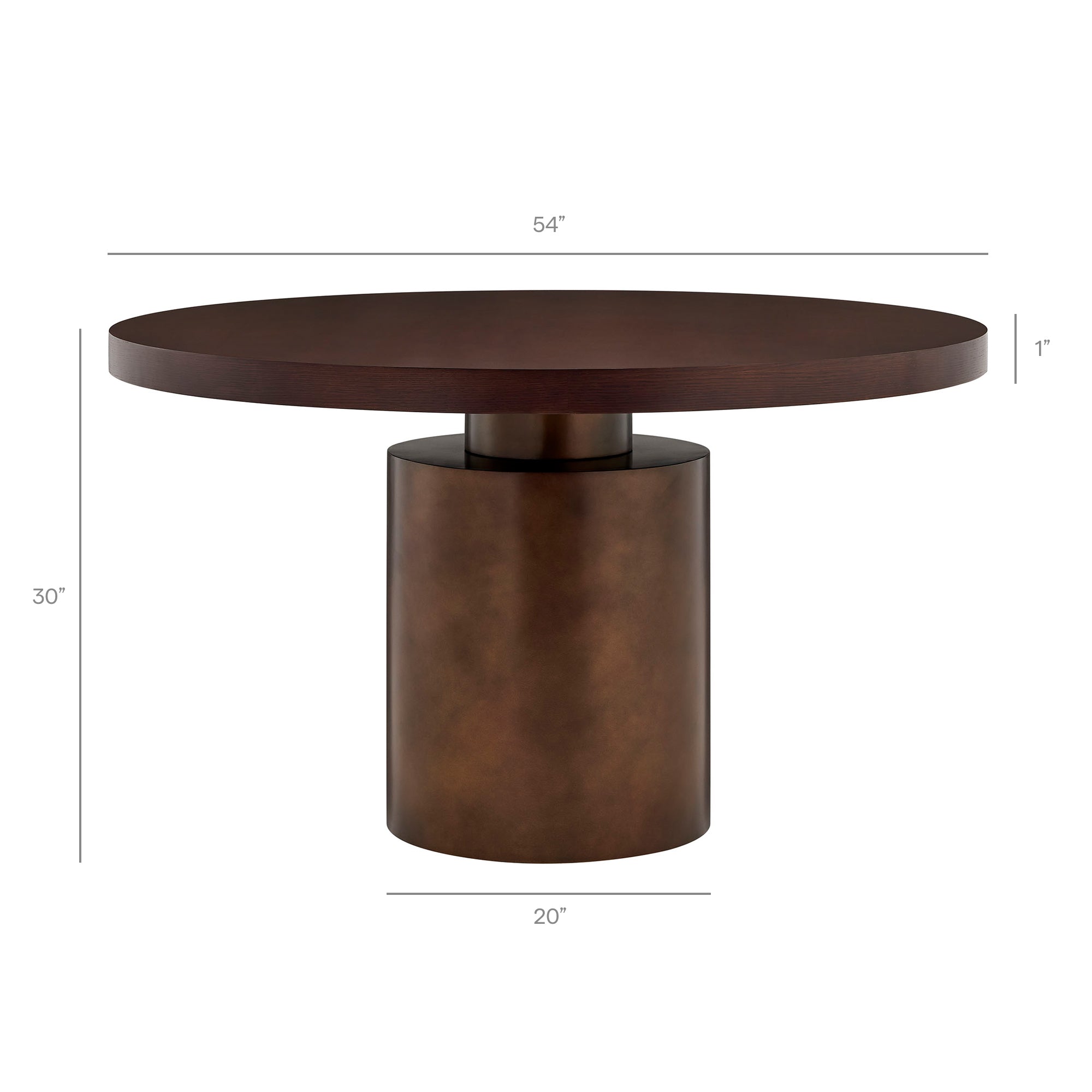 Dark Walnut Burnished Brass
