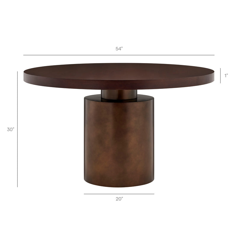 Dark Walnut Burnished Brass