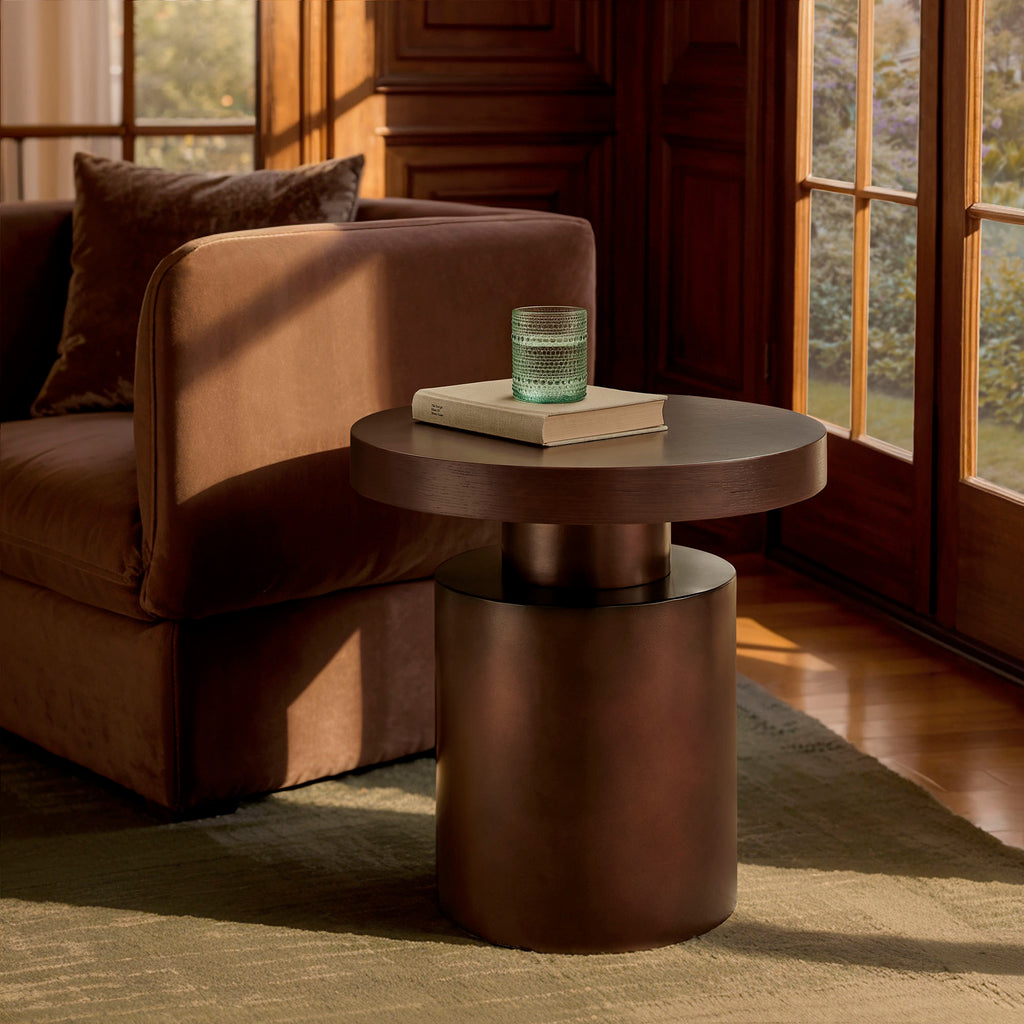 Dark Walnut Burnished Brass