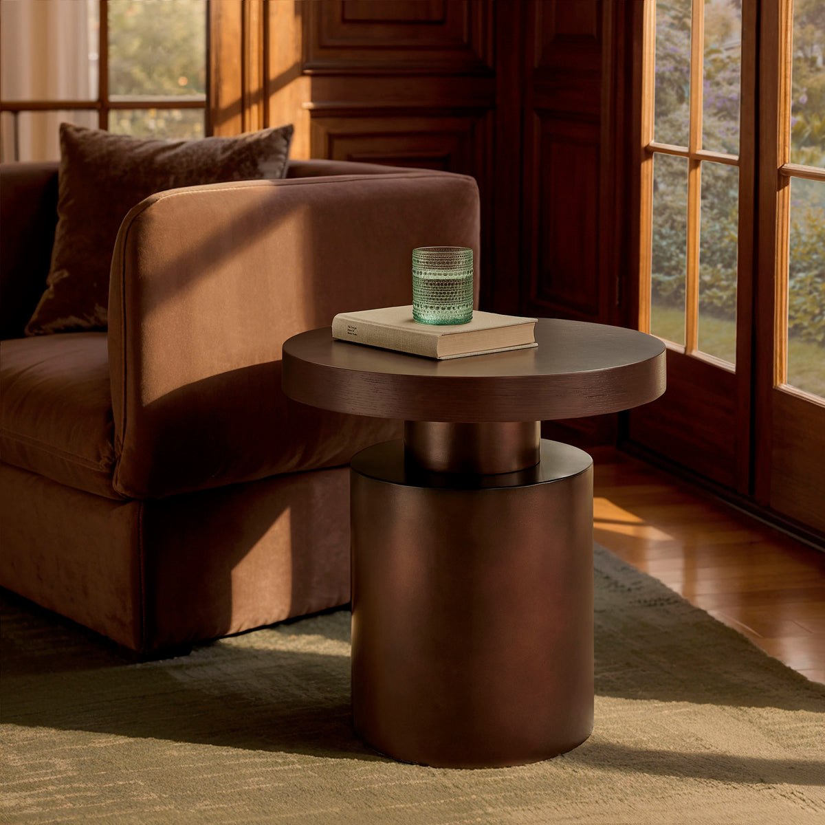 Dark Walnut Burnished Brass