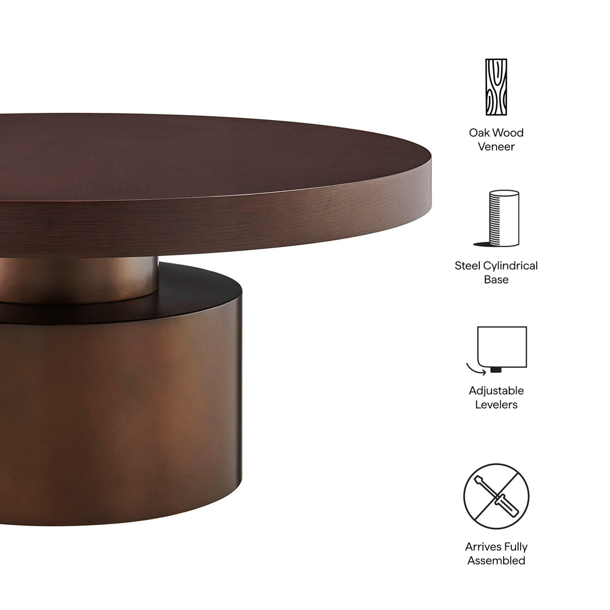 Dark Walnut Burnished Brass