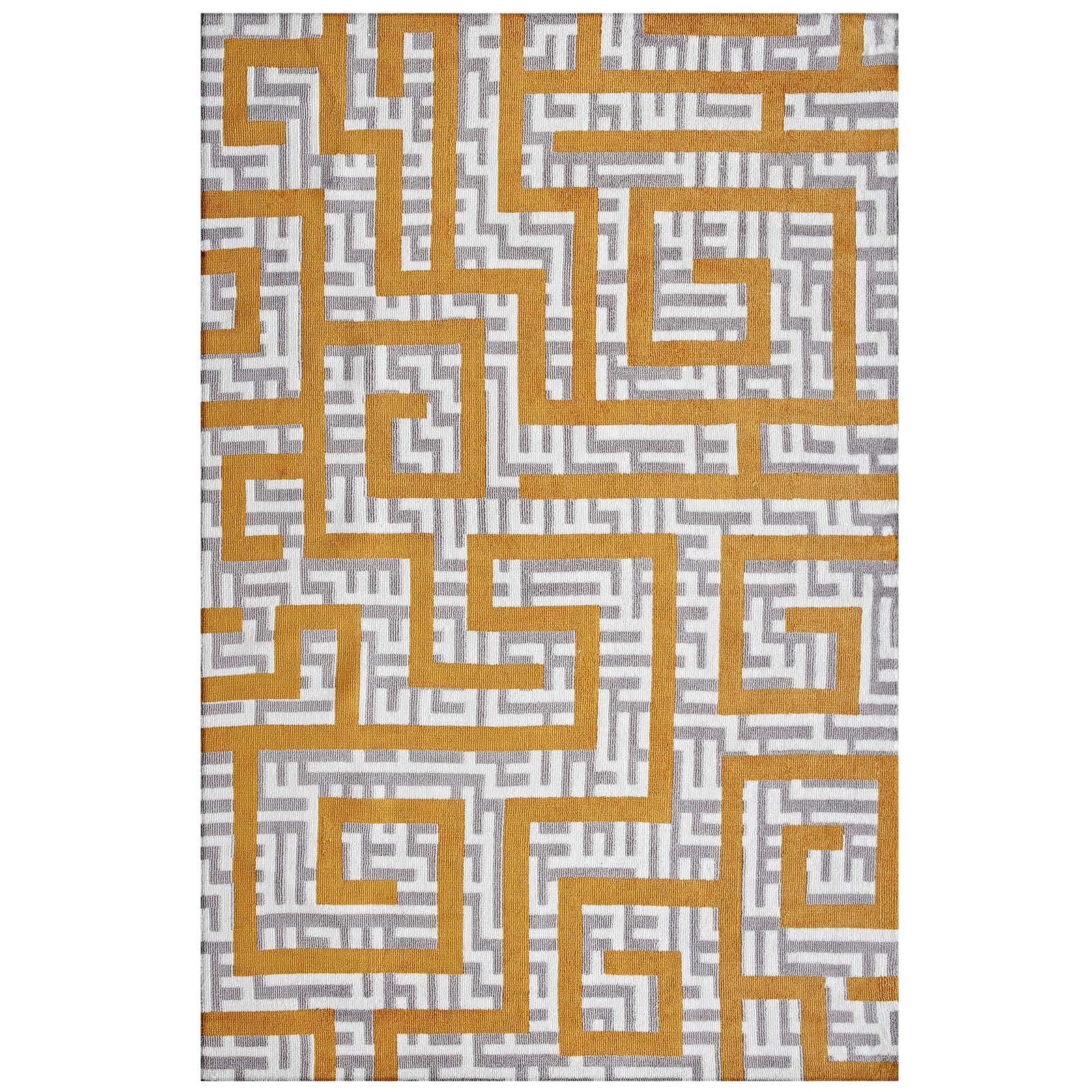 Ivory Light Gray and Banana Yellow / 8x10