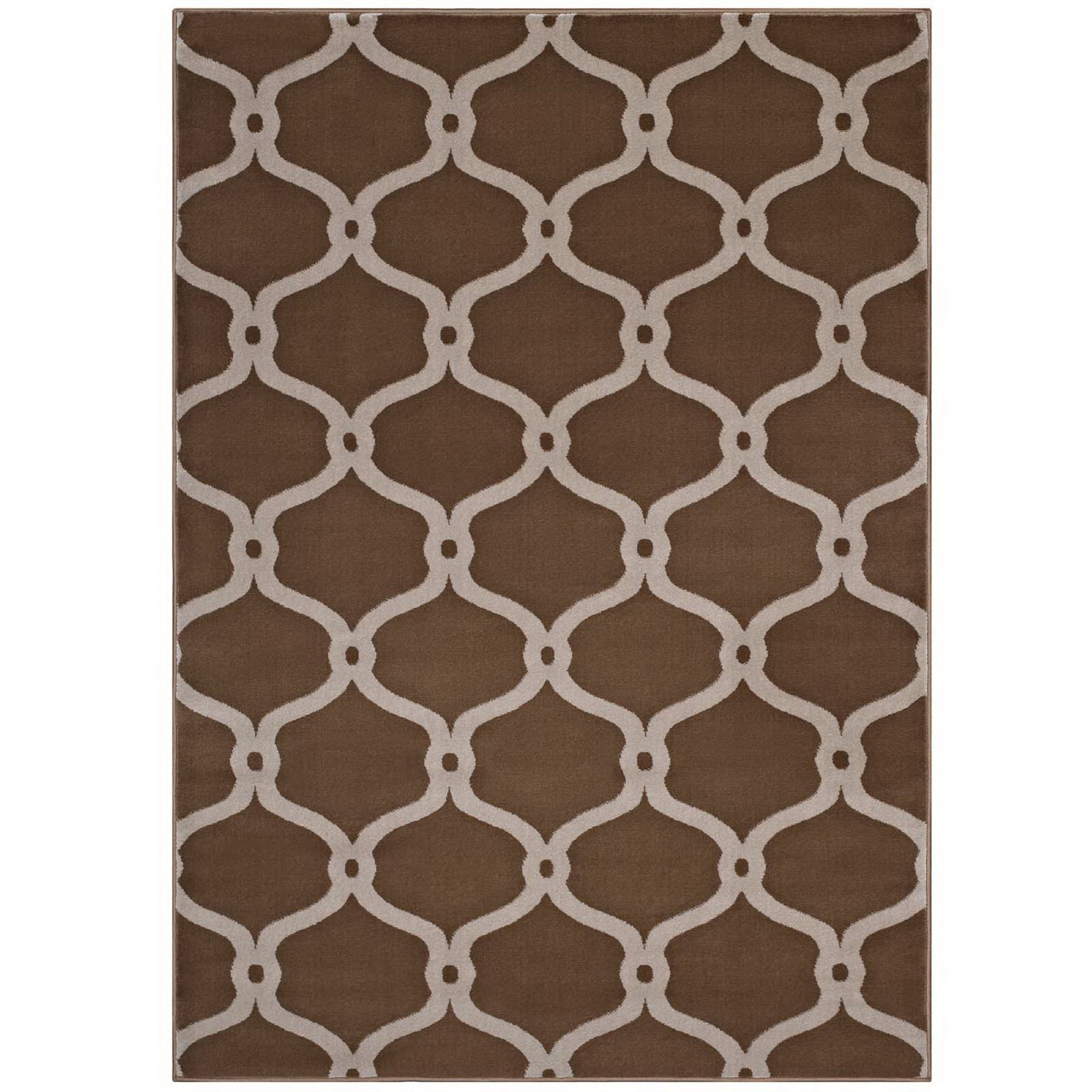 Dark Tan and Beige / 5x8