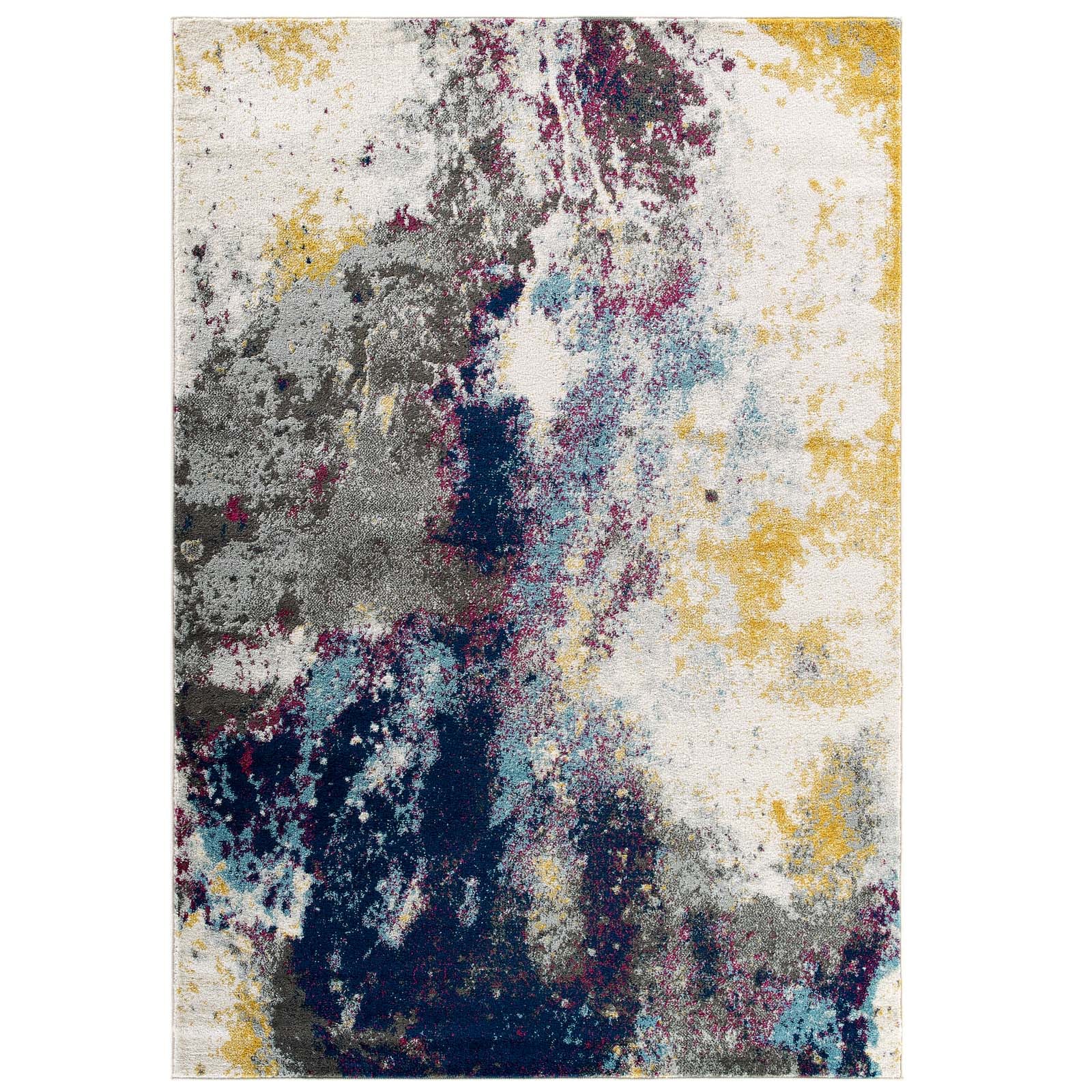 Blue Gray Yellow Ivory Pink / 8x10