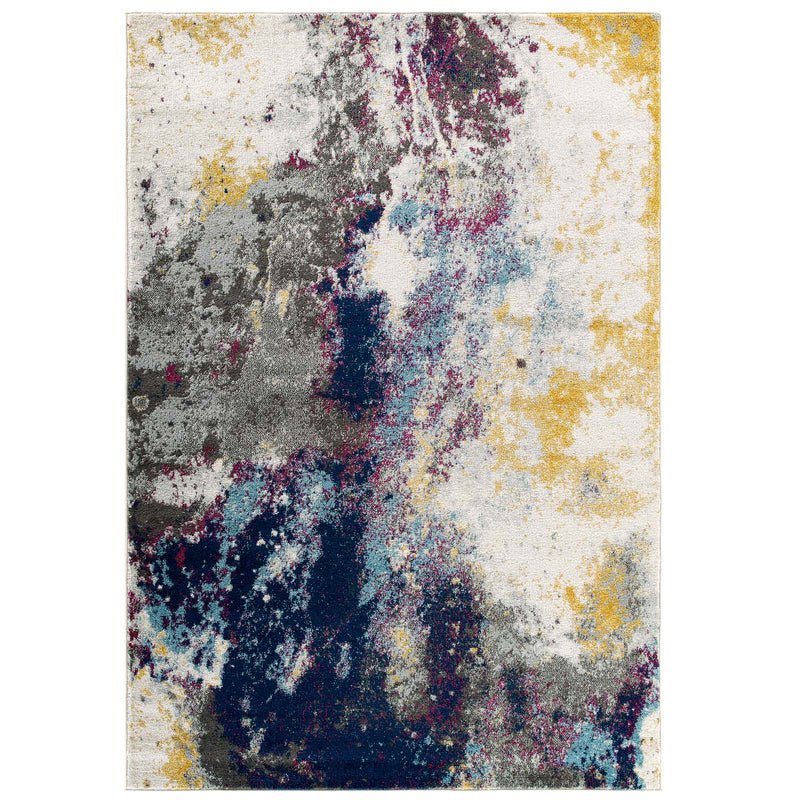 Blue Gray Yellow Ivory Pink / 8x10