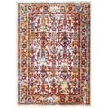 Ivory Blue Orange Yellow Red / 5x8